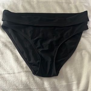Panache Black Fold Over Swim Bottom Large